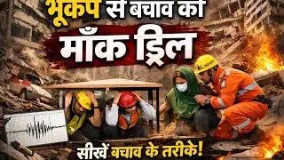 भूकंप से बचाव की मॉक ड्रिल sikhe School ke bacho se