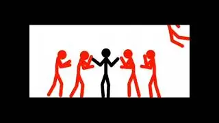 Pelea de Black Dash (Stickman negro) y Red Fantasy (Stickman rojo) / Round 1
