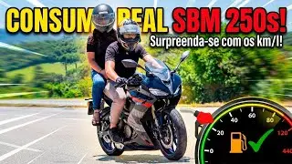 CONSUMO REAL SBM 250s: Quantos KM/L ela faz na cidade? Surpreendente! 😱⛽