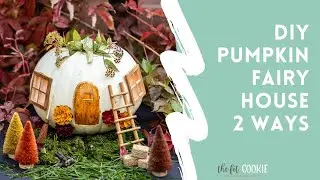 How to Make a Cute Pumpkin Fairy House #pumpkin #pumpkincarving #fairyhouse