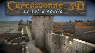 Carcassonne en 3D. Visite aérienne avec l'aigle Aquila