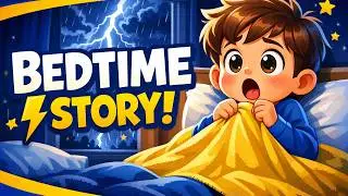 Good Night Story for Kids | Tom and the Scary Thunder ⛈️