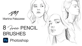 8 Pencil brushes | Photoshop | free download