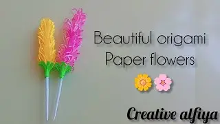 DIY origami paper flowers 🌸🌼// subscribe for more creative ideas 🎀