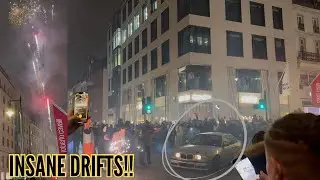 CRAZY TUNER CAR MEET SHUTDOWN IN LONDON! DRIFTS, BURNOUTS & CHAOS!