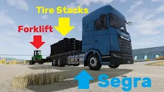 BeamNG.drive (Mod) Freeroam: Automation Test Track - 2,400kg Tire Stacks to Race Track