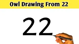 💥Owl Drawing From 22 Number | Easy Owl Drawing | Owl Drawing Easy @KUCHSIKHO9