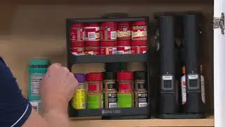 Cabinet Caddy Instant Access Pull out/Swivel 2-tier Storage Organizer on QVC