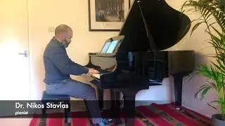 The Greek pianist Nikos Stavlas at the Barcelona Festival of Song 2020