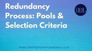 Redundancy Process  Pools & Selection Criteria