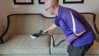 ASMR - Sounds of Sanitizing an Office Sofa #cleaning #asmr #asmrcleaning