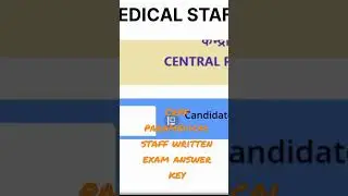 crpf paramedical staff written exam answer key result out 2023