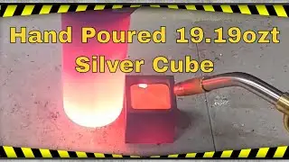 19.19ozt Hand Poured Silver Cube .999 Fine Silver | Sahara Coins |