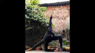 Parivartta Skandasana🧘#yoga#yogapractice#yogainspiration#asana#balance#strengthandbalance#shorts