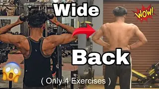 Only 4 Exercises for Wide Back 😱 #backworkout #wideback #gymworkout
