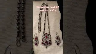 Oxidised Ganesha Motif chain set✨️#oxidized #jewellery #casualwear#indianjewellery