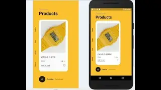 FLUTTER:- Yellow Watch User Interface [Part 2] | Material | RotatedBox