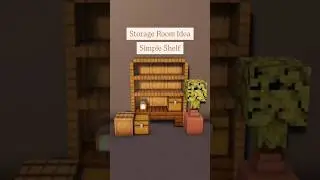 How to build a storage shelf in minecraft! perfect for your Minecraft storage room #minecraftideas