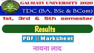 Guahati University TDC 1st 3rd 5th semester Result 2020| GU BA B.Sc B.Com Result 2020| Bodoland