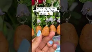 I made 10 polymer clay potatoes for my shop 🥔✨Shop link in bio 🛍️ #smallbusiness #potato