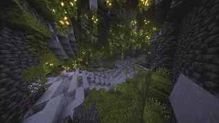 CRAZY lush cave base... (Minecraft)