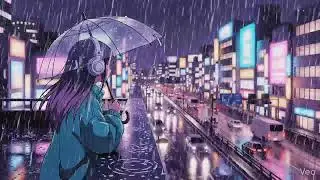 Rainy Night Lofi 🌧️ Japanese Neon City | Chillhop Study Beats