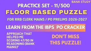 Floor Based Puzzle | Bank Exams Reasoning | Prelims & Mains bank Exams 2026 Reasoning Set-11