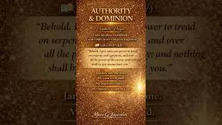 Authority & Dominion | Walking in God-Given Power #christianmotivation #love  #faithoverfear #prayer