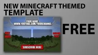 Minecraft Free outro template  - Download link in description - Editable (Photoshop)