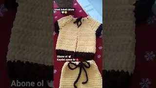 Erkek bebek pantolon yelek takımı 🧶🤍