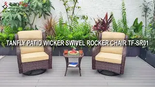 TANFLY PATIO WICKER SWIVEL ROCKER CHAIR TF-SR01