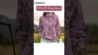 Women's Golf Polo Shirt Black Pink Blue Long Sleeve Sun Protection Top Golf Apparel0119-8#golf