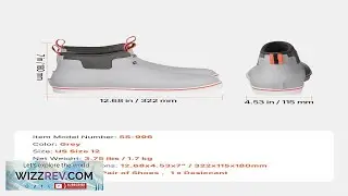VEVOR Men's Deck Boots Waterproof Fishing Rain Boots Anti Slip Ankle Rubber Outdoor