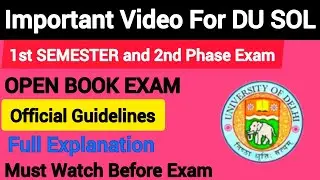 DU/SOL/NCWEB 1st,3rd & 5th semester obe guidelines || du sol obe instructions 2021-22