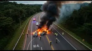 Once muertos en choque frontal e incendio en la BR‑101 de Bah&iacute;a