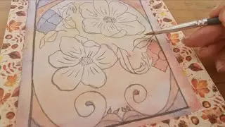 Floral Drawing Process | Ink Solid Kuretake & Japanese Watercolors 🌸
