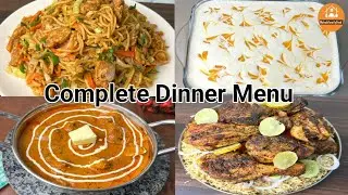 4 Dinner Recipes | Complete Dinner Menu | Pakistani Chicken Recipes | Mehak Family Food