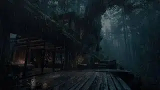 Lonely Cabin Tin Roof Rain ⛈️ | Deep Sleep Thunderstorm Sounds