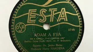 Harry Harden Tanzorchester, Janko Blaho, Adam a Eva, Foxtrot, Prag, 1938