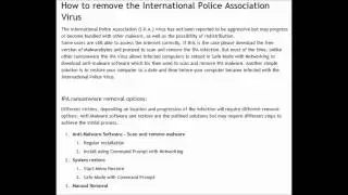 How To Remove The Fake International Police Association Ransomware Virus