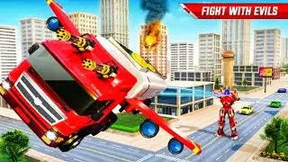 Flying Oil Tanker Robot Truck Transform Robot Game ৷ Android Gameplay ৷ Car Games ৷ Lorry Game