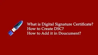 Digital Signature - How to Create and Add in PDF explained in Tamil