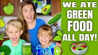 We Only Ate Green Food For 24 Hours Challenge! Success Or Fail?