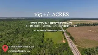165+/- Acres-Exceptional Hunting Tract Timber Investment Opportunity Williamson Swamp Creek Frontage