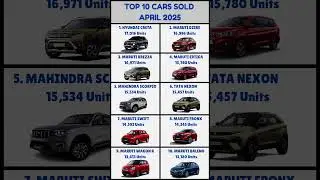 TOP 10 CARS SOLD (APRIL 25) #shorts #ytshorts #automobile #sales #april2025 #youtube