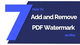 How to Add and Remove PDF Watermark on Mac | PDFelement 7