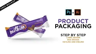 Chocolate Bar Product Packaging Design in illustrator | 3D Label Mockup