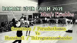 Saravanan Purushothaman Vs Dhanakodi Thirugnanasambandar Men's Doubles Ramani Open Badminton Match
