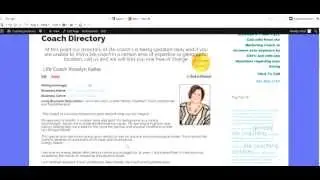 Life Coaching Directory Walk Through www.coachdirectories.com
