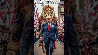 World Leaders Walk with National Animals | Epic Cinematic AI Tribute 🇮🇳🇵🇰🇬🇧🇫🇷🇰🇵